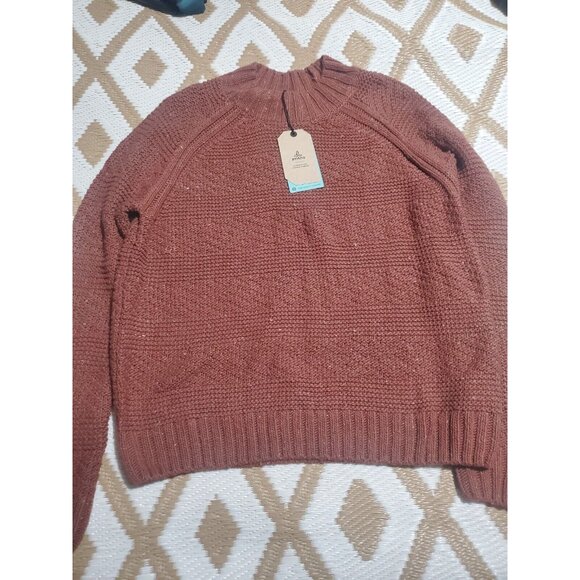 prAna Women's Nemma Mid Weight Mock Neck Organic Cotton Sweater Sz XL NWT - Picture 4 of 10